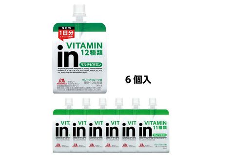 定期便 6回 ゼリー飲料 栄養補給 inゼリー マルチビタミン 6個入り グレープフルーツ 味 インゼリー ゼリー まとめ買い 森永製菓 森永 栄養補給 ビタミン 10秒チャージ スポーツ 飲むゼリー 間食 小腹 非常食 杉山 180g×6個×6回 エネルギー補給 常温保存 三島市 静岡県