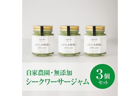 シークヮーサージャム 3個入り 100g×3個 シークワーサー 柑橘 フルーツ 果実 低糖 朝食 パン トースト ヨーグルト ギフト 贈り物 特産品 名産品 旬 国産 手作り 富士山 南麓 自家農園 agri do 冷蔵保存 静岡 三島市 静岡県