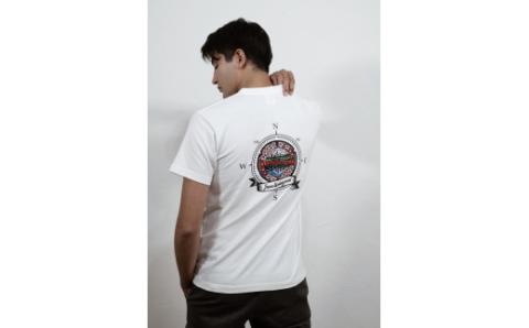 0014‐74‐04　富士宮市 マンホールＴシャツ バックプリント（白）