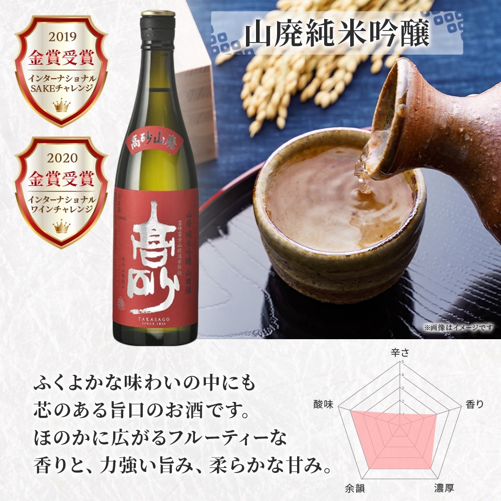 0016-106-01 高砂 IWC受賞酒 山廃 甘口＆辛口セット 720ml×各1本 山廃純米吟醸 山廃純米辛口