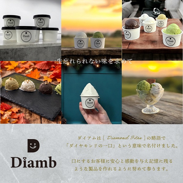 0012-95-03 Diamb Premium Gelato (ダイアムプレミアムジェラート) 100ml×6個 【フレーバー2種：ミルク・チョコ】