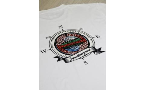 0014‐74‐04　富士宮市 マンホールＴシャツ バックプリント（白）