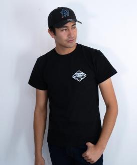 0014-74-05 富士宮市 マンホールTシャツ 波 (黒) : Lサイズ