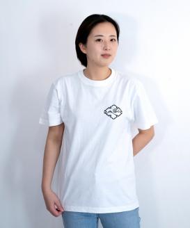 0014-74-06 富士宮市 マンホールTシャツ 波 (白) : Mサイズ