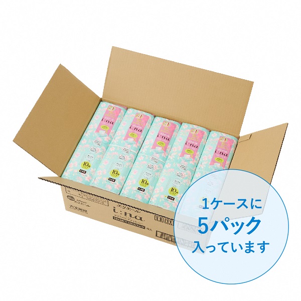 0016-10-06 エリエール i:na (イーナ) ソフトパックティシュー 150組 10個×5パック (50個) 【ハーフケース】　ソフトパック ティッシュペーパー