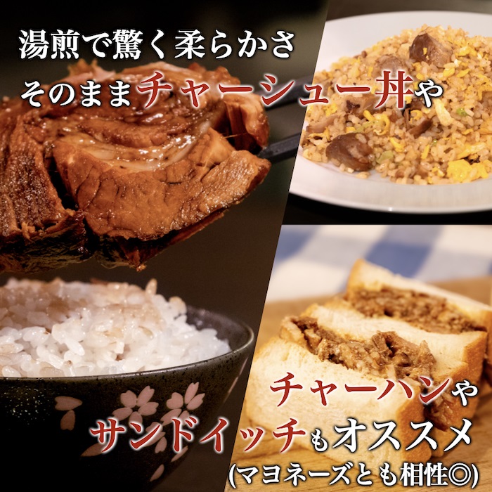 0017-77-03 富士宮市 富士農場の豚肉使用 R28 大人のチャーシュー 300g×2個 特製黒酢タレ付き