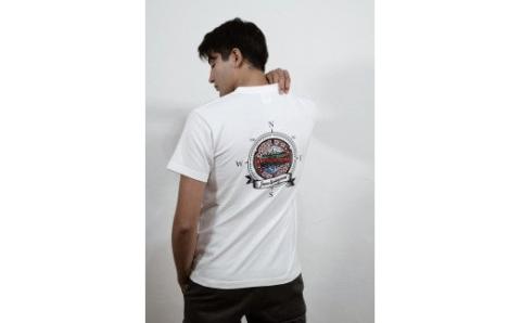 0014‐74‐04　富士宮市 マンホールＴシャツ バックプリント（白）