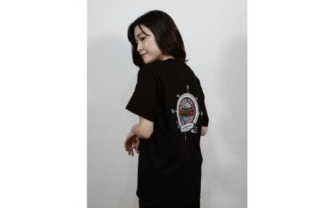 0014‐74‐03　富士宮市 マンホールＴシャツ バックプリント（黒）