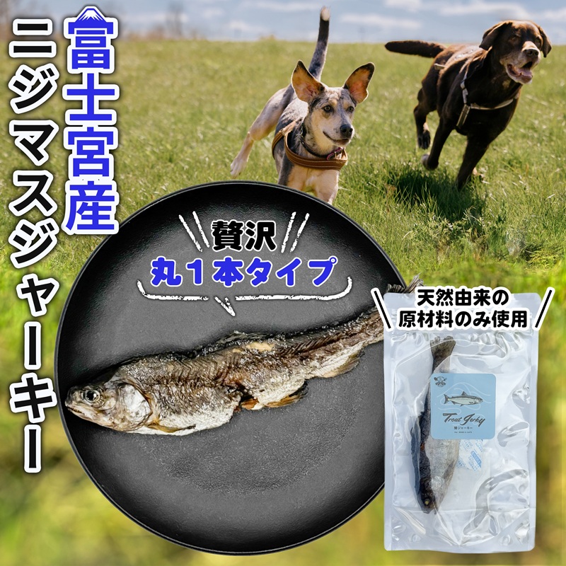 0006-111-01 WILD KITCHEN 犬猫用ニジマスジャーキー 丸ごと1本