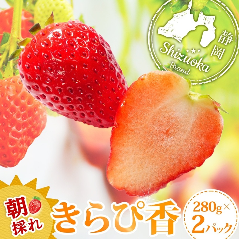 0012-106-05 富士宮市産 いちご きらぴ香 280g×2P 計560g