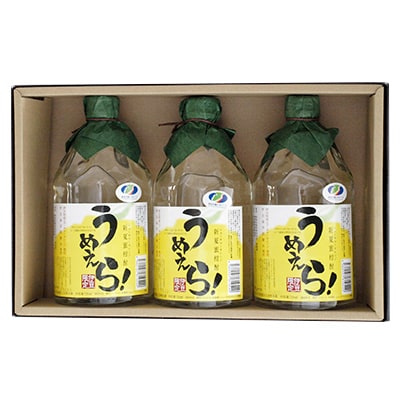 「新夏蜜柑(ニューサマーオレンジ)酎うめえら!」3本セット