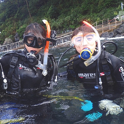 親子で、カップルで! ペアチケット～伊東・城ヶ崎の海で1日体験ダイビング(水中記念写真プレゼント付)
