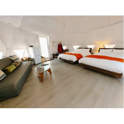 静岡県伊東市【奏の森リゾート】フォレストグランピング　豪華BBQプラン　ペア宿泊券