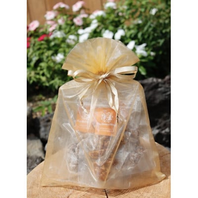 【ラッピング、Thank Youカード付】胡桃のハチミツキャラメリゼ(キャラメル・ほうじ茶・レモン)