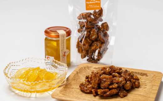 ギフトセット:伊豆産レモンのドライフルーツのハチミツ漬けと胡桃のハチミツキャラメリゼのセット