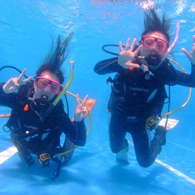 伊東・城ヶ崎の海で初級ダイビングライセンスが取得できる　2日コース