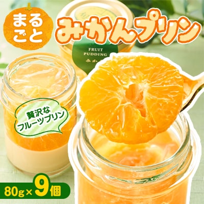 〔伊東温泉大人気〕丸ごとみかんプリン9個入【配送不可地域：離島】