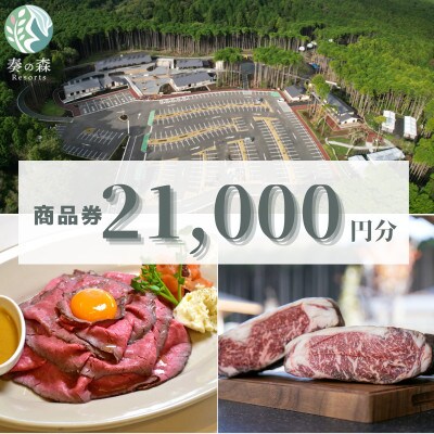 静岡県伊東市【奏の森リゾート】奏の森ResortsのAGEDでも使える商品券21,000円分