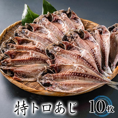 干物セット【特トロあじ10枚セット】　伊豆・伊東のひもの詰め合わせ　静岡県伊東【配送不可地域：離島】
