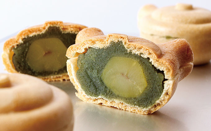 深山のもてなし14個（小倉餡6個、お茶餡6個 箱入り、小倉餡1個、お茶餡1個 バラ）