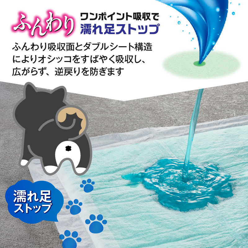 クリーンワン消臭炭シートダブルストップ　レギュラー ペットシーツ80枚×4パック しっかり吸収 [sf002-083]