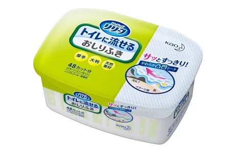 花王 「リリーフ トイレに流せるおしりふき」288枚 (24枚×12個) パルプ100％ ノンアルコール 花王製紙富士 富士市日用品(b1420)