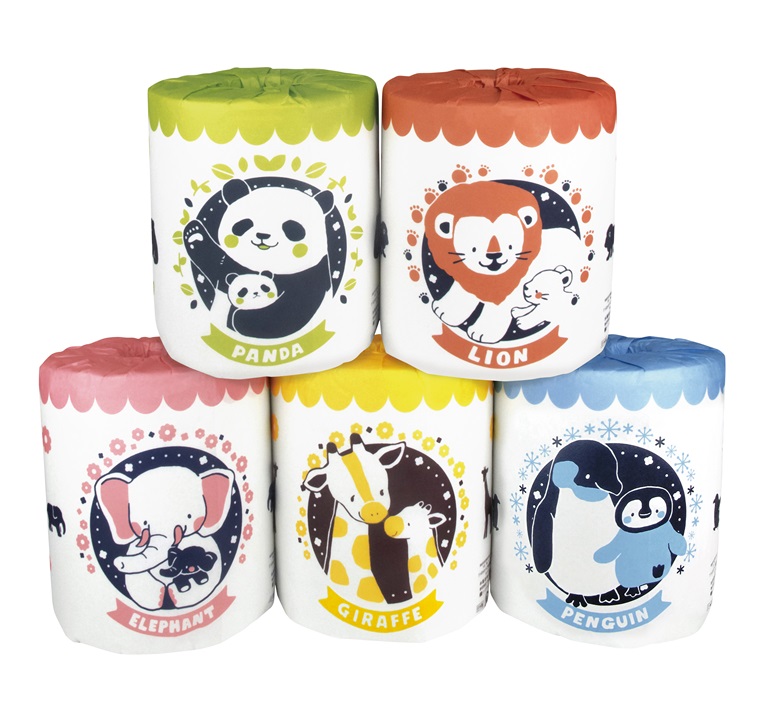 アニマルシリーズ 5種アソート トイレットペーパー [sf001-095]