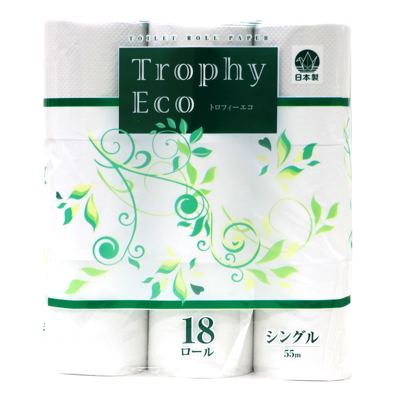 トイレットペーパー シングル 18個 6パック トロフィーエコ 日用品 消耗品 備蓄 [sf077-035]