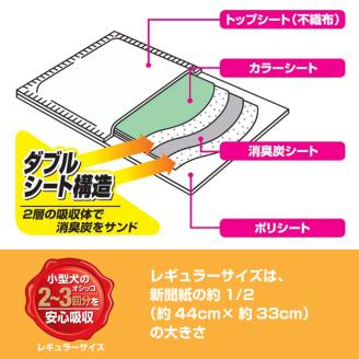 ペットシート 小型犬用 「消臭炭シート ダブルストップ」 レギュラー 464枚 (116枚×4袋) しっかり吸収 消臭 抗菌 厚型 ペットシーツ トイレシーツ クリーンワン シーズイシハラ（1809）