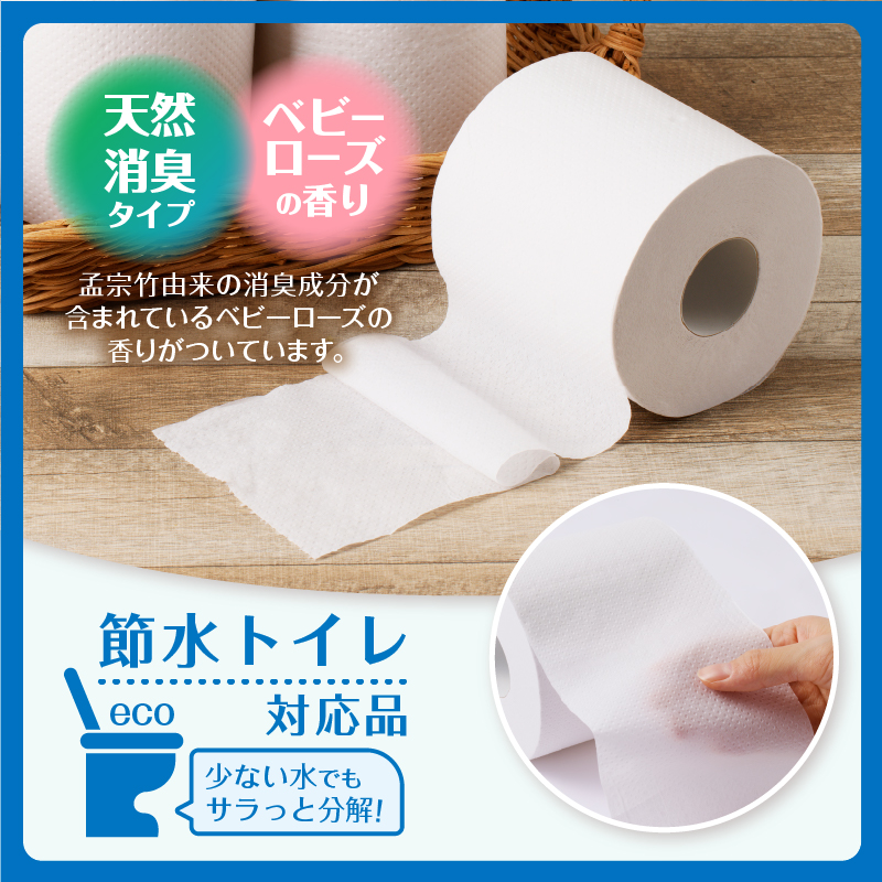 エコロジー2倍巻きトイレットペーパー12ロール ダブル長持ち消臭香料 [sf002-109]