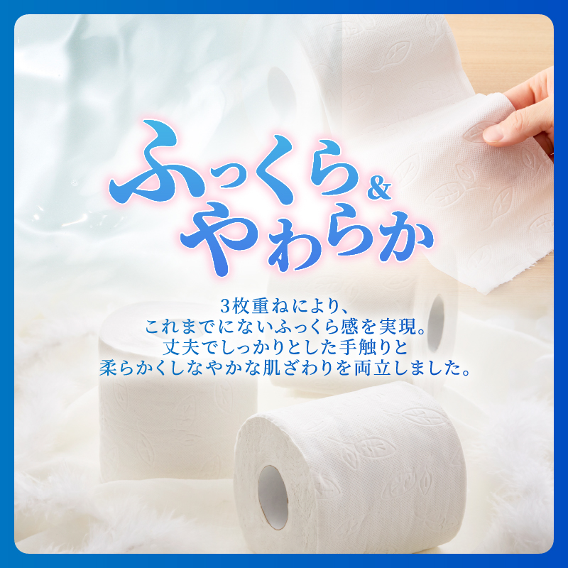 花束ふっくらやわらかトイレットペーパー12R贅沢トリプル48ロール [sf002-330]