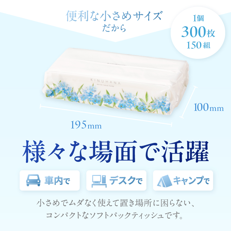 きぬはなソフトパックティッシュ 100個(5個×20パック) [sf002-385]