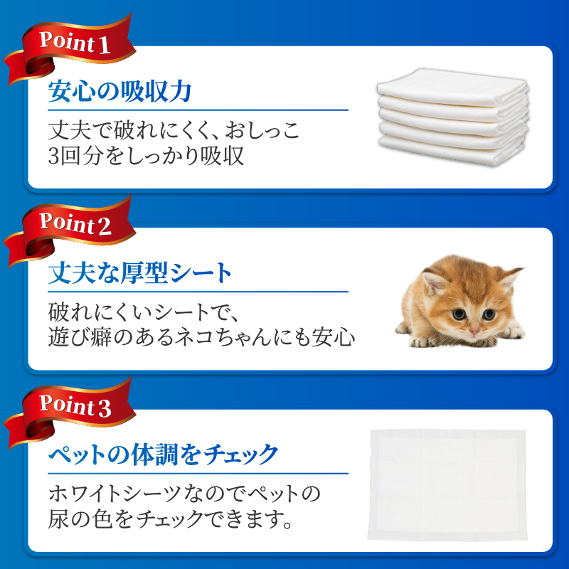 【極】シリーズ　猫用ペットシーツ　厚型レギュラー　96枚　システムトイレ用　日本製 [sf077-134]