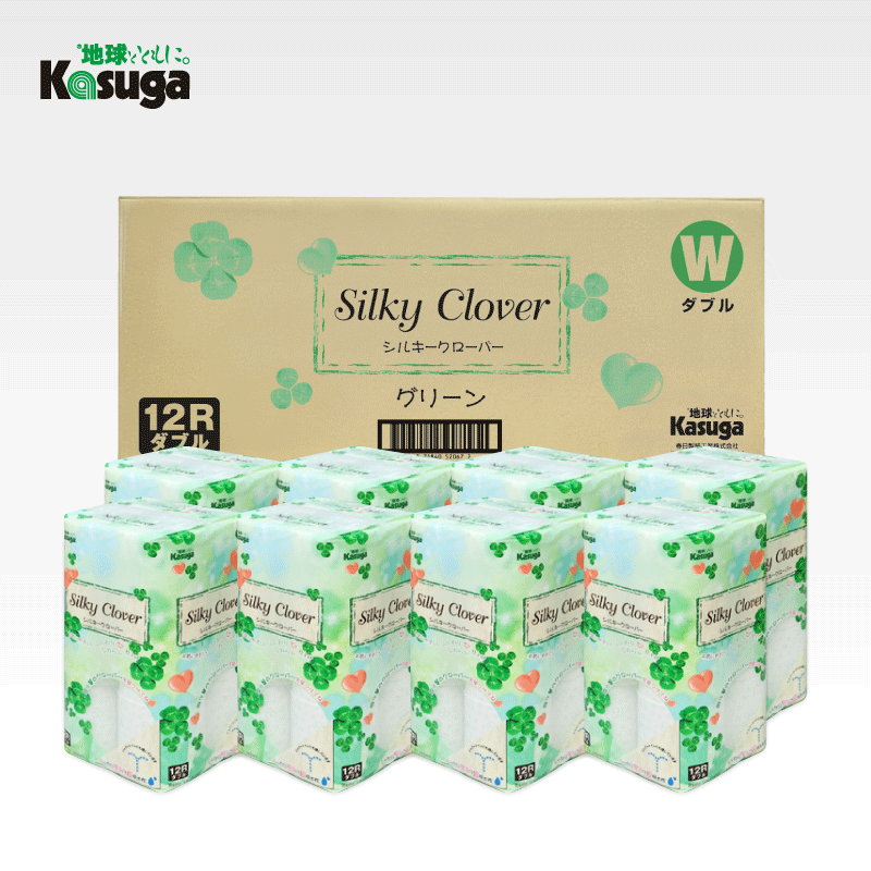 シルキークローバーグリーン　トイレットペーパー１２Rダブル [sf023-001]
