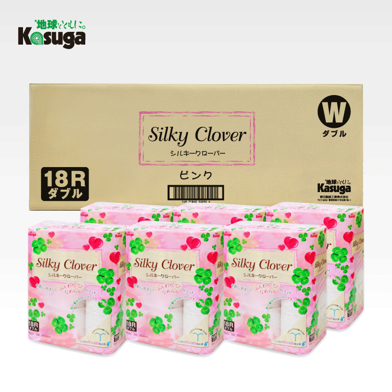 シルキークローバーピンク18R トイレットペーパー108Rダブル [sf023-019]