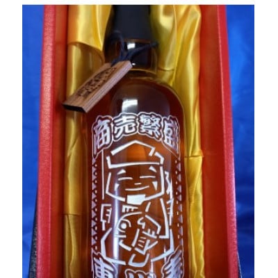 開運彫刻ボトル　七福神　恵比寿(商売繁盛)　ブレンデッドウイスキー　40度　開運七福ボトルタグ付き