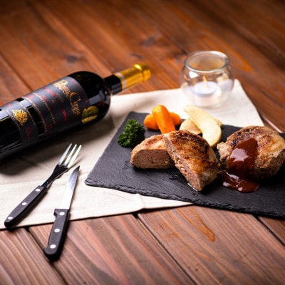 黒毛和牛「遠州夢咲牛」と遠州麦豚「極楽豚」の手造り百年ハンバーグセット【配送不可地域：離島】