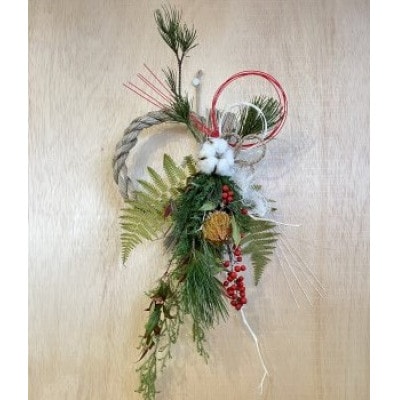 生花のしめ飾り　正月飾り　