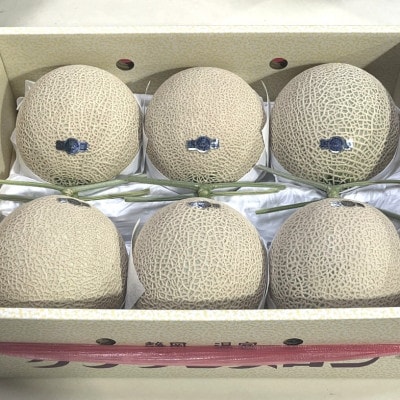 静岡県磐田市 クラウンメロン 白等級 約1.3kg×6個【配送不可地域：離島・北海道・沖縄県】