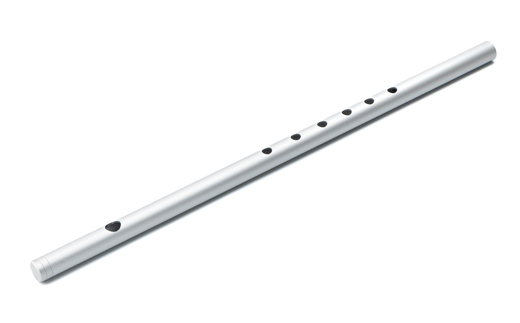 洒楽斎「SYARAKUSAI」アルミ製横笛(シルバー　つや消し)