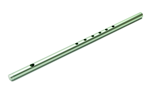 洒楽斎「SYARAKUSAI」アルミ製横笛(緑　つやあり)