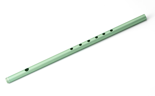 洒楽斎「SYARAKUSAI」アルミ製横笛(緑　つや消し)