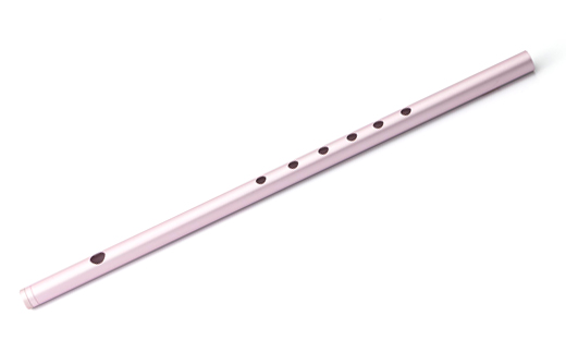 洒楽斎「SYARAKUSAI」アルミ製横笛(ピンク　つや消し)
