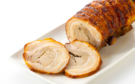 肉のプロが作った秘伝の味　手作りジューシーバラ焼豚 カナダ産　400g×1本【配送不可地域：離島】