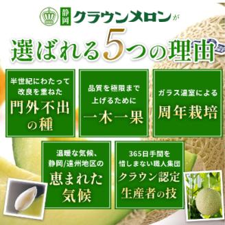 【通年出荷】クラウンメロン(白等級) 1玉 化粧箱入【配送不可地域：離島・北海道・沖縄県】