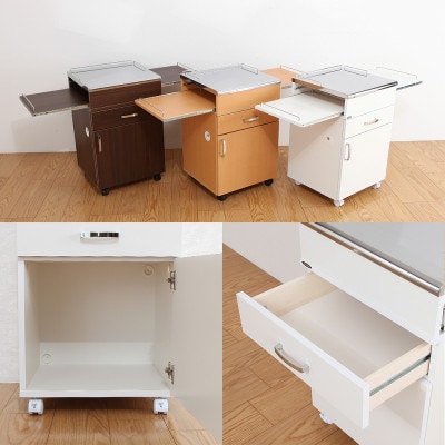 ステンレス天板ホビーワゴン(ナチュラル)　HWJ-45N