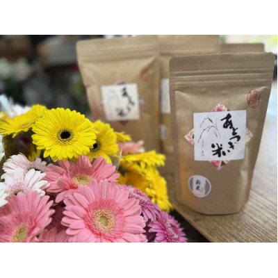 7月発送!同級生コンビでお届けするガーベラピンクブーケとおいしいお米のセット・お花長持ち栄養剤付き!