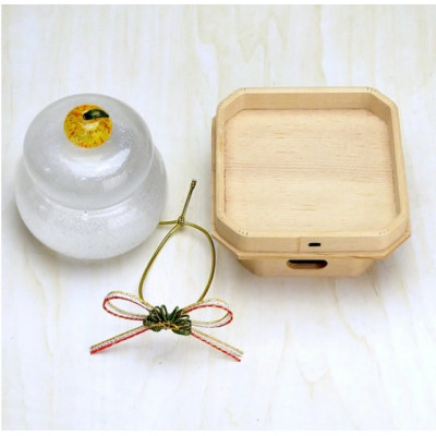 ムクガラス鏡餅置物(大)三方台付