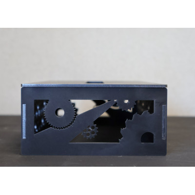 【インダストリアル】アイアンサーキュラーティッシュケース (ボックスタイプ)