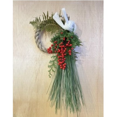 生花のしめ飾り　正月飾り　